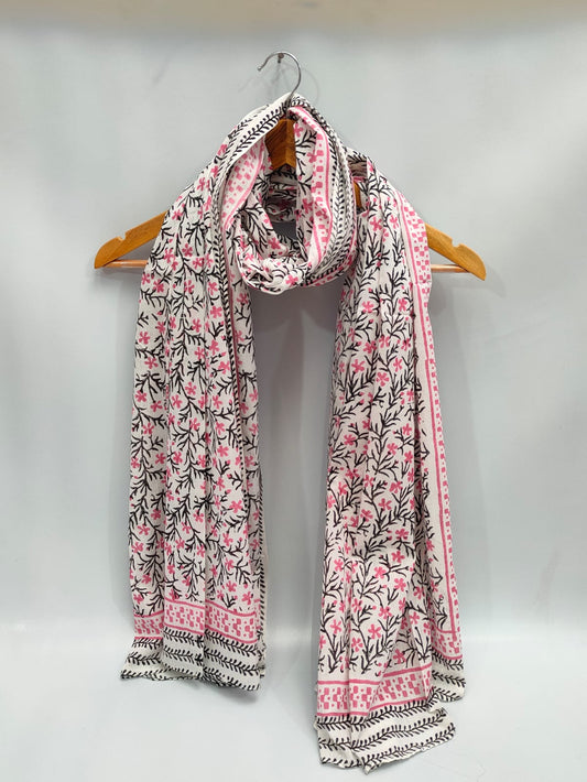2 meter cotton Stole Dupatta Hand block printed