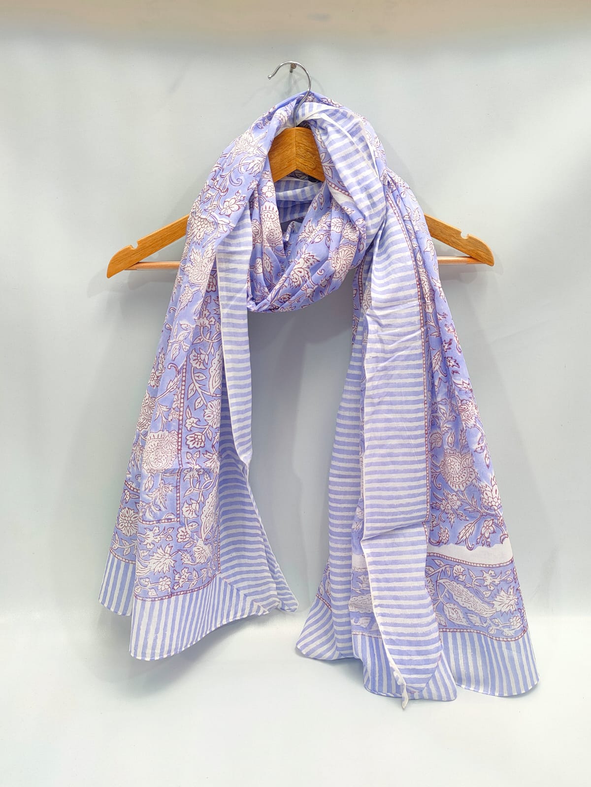 2 meter cotton Stole Dupatta Hand block printed