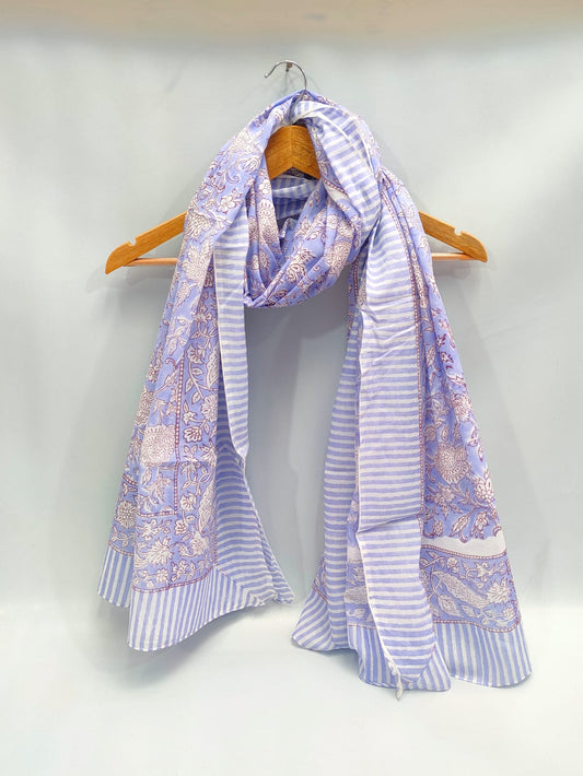 2 meter cotton Stole Dupatta Hand block printed