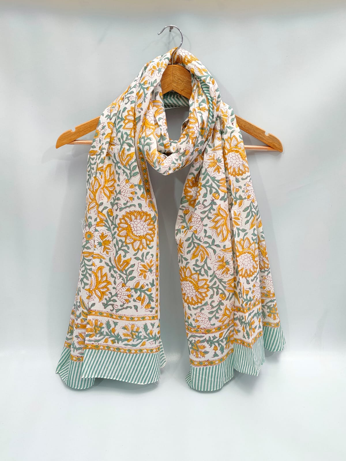 2 meter cotton Stole Dupatta Hand block printed