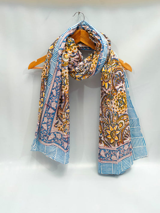 2 meter cotton Stole Dupatta Hand block printed