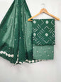 Best quality Bandhani Cotton Suit Set with Cotton Dupatta  - TSPSMBD5