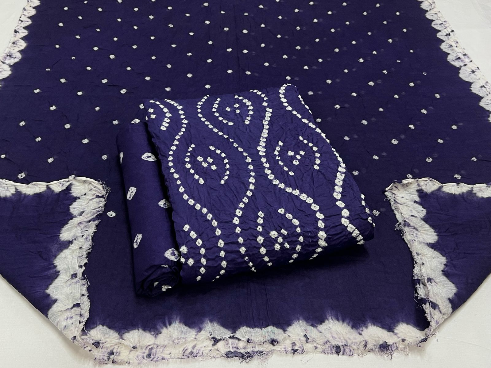 Best quality Bandhani Cotton Suit Set with Cotton Dupatta
