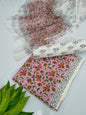 Hand Block Cotton Salwar Suit Set with Chiffon Dupatta  - TSPSCFVJ60