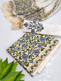 Hand Block Cotton Salwar Suit Set with Chiffon Dupatta  - TSPSCHVV31