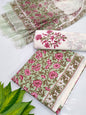Hand Block Cotton Salwar Suit Set with Chiffon Dupatta  - TSPSCHVV35