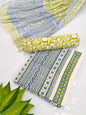Hand Block Cotton Salwar Suit Set with Chiffon Dupatta  - TSPSCHVV3