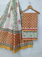Hand Block Cotton Salwar Suit Set with Cotton Dupatta  - TSPSMVV16