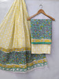 Hand Block Cotton Salwar Suit Set with Cotton Dupatta  - TSPSMVV30