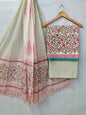 Hand Block Cotton Salwar Suit Set with Cotton Dupatta  - TSPSMVV37