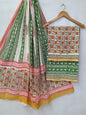 Hand Block Cotton Salwar Suit Set with Cotton Dupatta  - TSPSMVV44