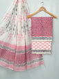 Hand Block Cotton Salwar Suit Set with Cotton Dupatta  - TSPSMTP69