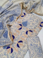 Cotton Gota Patti Neck Work Block Printed Suit Set with Cotton Dupatta - TSPSGPMVJ2