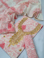 Cotton Gota Patti Neck Work Block Printed Suit Set with Cotton Dupatta - TSPSGPMVJ32