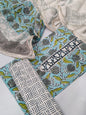 Tie Work Hand Block Suit Set with Cotton Dupatta - TSPSTWCHVJ7