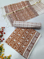 Hand Block Cotton Salwar Suit Set with Kota Doriya Dupatta  - TSPSKDVJ2