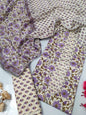 Tie Work Suit Set with Cotton Dupatta - TSPSMTWVJ33