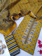 Tie Work Suit Set with Cotton Dupatta - TSPSMTWVJ8
